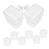 SUPVOX 8pcs Aquarium Hanging Planter Cups Transparent Acrylic Fish Tank
