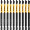 LOZAGU 10-Piece 100mm PZ2 Magnetic Screwdriver Impact Bits Set, Pozi