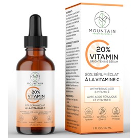 Mountain Fresh Naturals Vitamin C Serum – 20% 3-0-Ethyl Ascorbic Acid, Ferulic Acid & Vitamin E – Brightening, Hydrating, Anti-Aging Serum for Dark Spots, Uneven Skin Tone & Wrinkles – 30mL / 1 fl oz