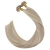 Ugeat U Tip Hair Extensions Human Hair Ash Blonde With