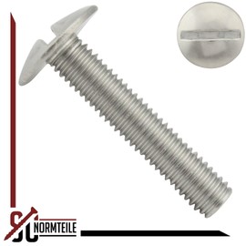Slotted M5 x 16 Cup Screws Full Thread Stainless Steel A2 V2A SC9040 Pack of 20 SC-Normteile®