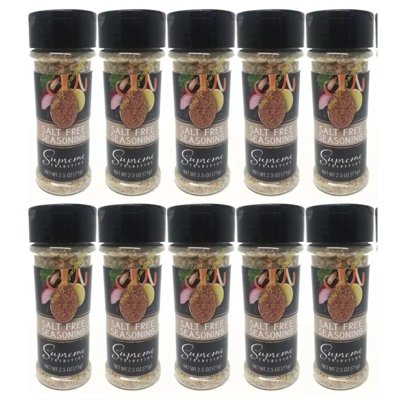 Supreme Tradition ( LOT of 10 Bottles ) Salt-Free Seasoning-Blen