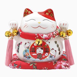Maneki Neko Money Box Figurine for Good Luck, Increase Luck and Money Ceramic, Miscellaneous Goods, Interior Decoration, Entrance, Cat Figurine, Prosperous Business, Stylish, Housewarming, Opening