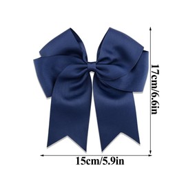 4 PCS Bow Hair Clips Ponytail Holder Hairclips Alligator Clips Large Bow Hair Barrette French Hairclips with Ribbon Solid Color Bows Hairclip Accessories for Women Girls Daily Wear