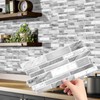 Marble Pattern Wall Sticker, 12/24/48pcs Self Adhesive Peel & Stick