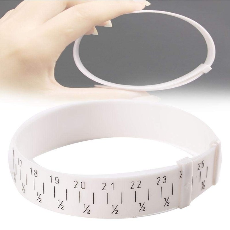 Gauge Ruler Soft Bracelet, Adjustable Size Measuring Wrist Plastic, Wrist