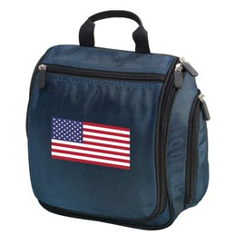 Broad Bay USA Flag Toiletry Bag Or Hanging Mens American Flag Shaving Kit