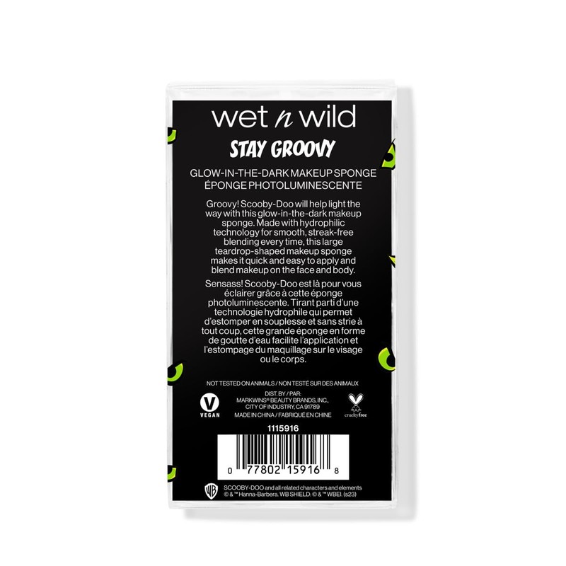 wet n wild Scooby-Doo Glow-in-the-Dark Makeup Sponge, Teardrop Shape for