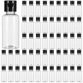 100 PCS 1OZ Travel Bottles with Flip Cap - 30 ml Clear Plastic Travel Size Containers, Portable Leak Proof Squeeze Bottles Refillable Empty Cosmetic Containers for Liquid Shampoo Lotion, Black