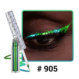 CHARMACY Chameleon Glitter Liquid Eyeliner, Metallic Shade Colour Shift Eye Liner, Highly Pigmented, 24H Long-Lasting, Waterproof and Anti-Smudge, Ultra-Fine Tip (#905)