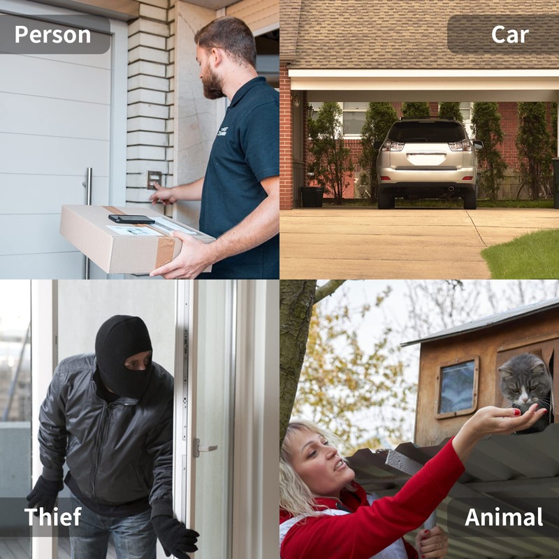 Yasorn Motion Sensor Alarm, Motion Sensor Outdoor with Remote Control,