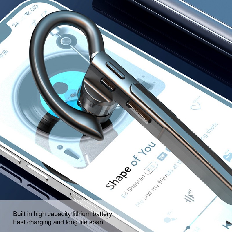 Bluetooth Earpiece Hands Free Single Ear Noise Reduction Digital Display