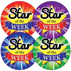 175 Star of The Week Pupils Childrens School Praise Teachers Reward Stickers 37mm Primary Teaching Services