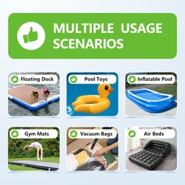 iLink-outer Electric Air Pump for Inflatables-600W-110-120V AC High Power Quick Inflation and Inhalation-Portable air Pump 4 nozzles-Suitable for Pool Toys,Gymnastics Mat,Dog Floating Ramp,Gymnastics