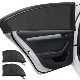 SilverChry Auto-Sonnenschutz für Kinder, Car Side Window Sunshade, 2-Teilige Autofenster Sonnenschutz Kinder für Autos, Suvs, Dehnbar und Kratzfest, Sonnen- und Insektenschutz