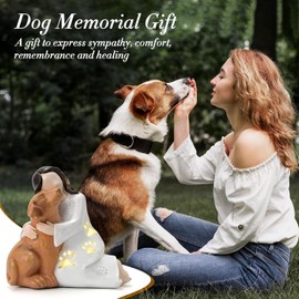 INLOMEM Dog Memorial Gifts for Loss of Dog, Pet Memorial Gifts, Hand-Sculpted Loss of Pet Sympathy Gift (White)