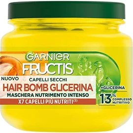 Garnier Fructis Nourishing Mask for Dry and Damaged Hair, Soft and Shiny Effect, with Shea Butter, Hair Bomb Glycerin, 320 ml