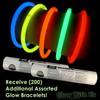 Glow With Us Glow Sticks Bulk Wholesale, 200 4” Red