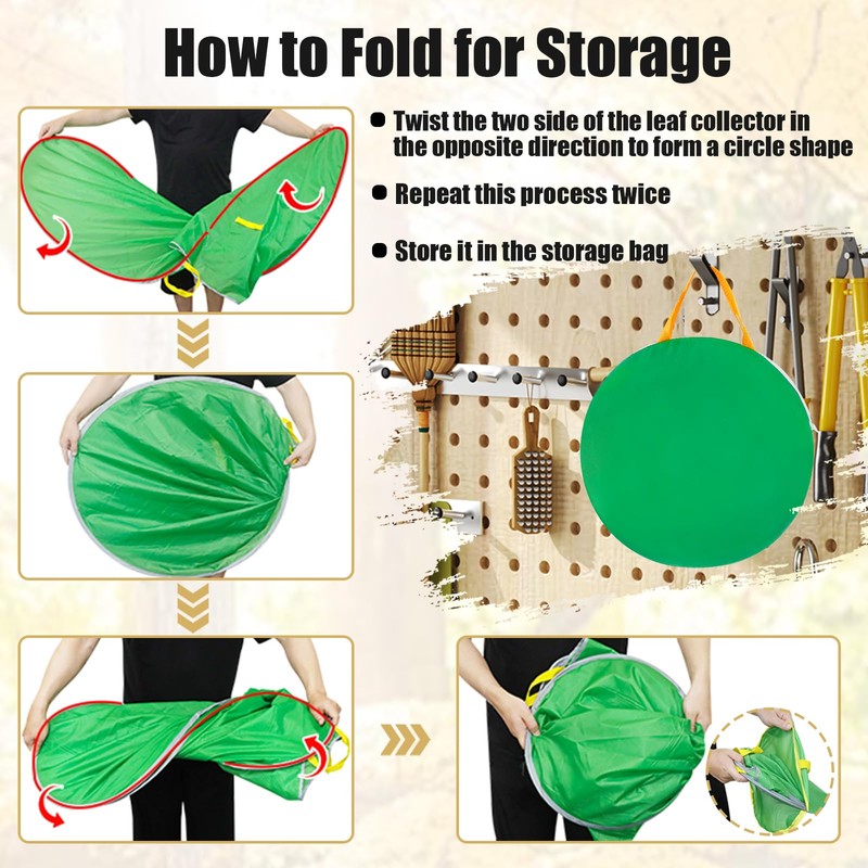 UQM Leaf Collector,Extra Large Portable Pop Up Leaf Bags, Foldable