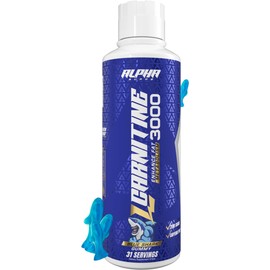 Alpha Supps L Carnitine Liquid 3000 | Stimulant-Free L-Carnitine Supplement for Men & Women | Pre-Workout Energy Boost & Muscle Recovery | Zero Sugar, Fat, & Carbs | 31 Servings (Blue Gummy)