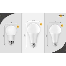 Goodlite A23 LED Light Bulb 27 Watt (225 Watt Equivalent) - Dimmable, High Output 4000 Lumens, Super White 5000K (50K), Indoor and Outdoor, UL Listed, Long Lasting 10,000 Hours, 1 Count (G-20208)