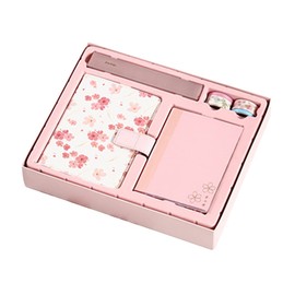 Operitacx Beautiful Notebook Set Girl Stationery Kit Pu Leather Cover Notepad for Scrapbooking