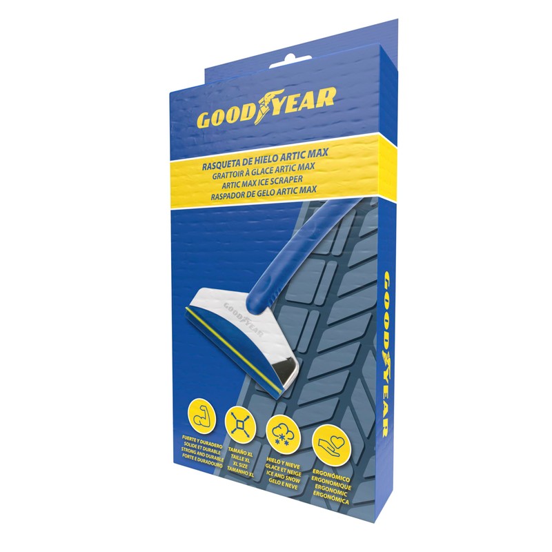 Goodyear Artic Max XL Ice Scraper with Water Resistant Rubber.