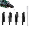 4 Pack Plastic Liquor Free Flow Pourers, Liquor Bottle Pourers