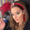 EVER FAITH Red Rhinestone Clip On Earrings, Wedding Party Crystal