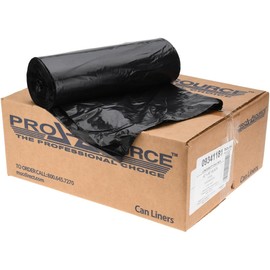 PRO SOURCE Heavy-Duty Recycled Black Trash Bags: 45 Gallon (40" W x 46" H),125 Pack