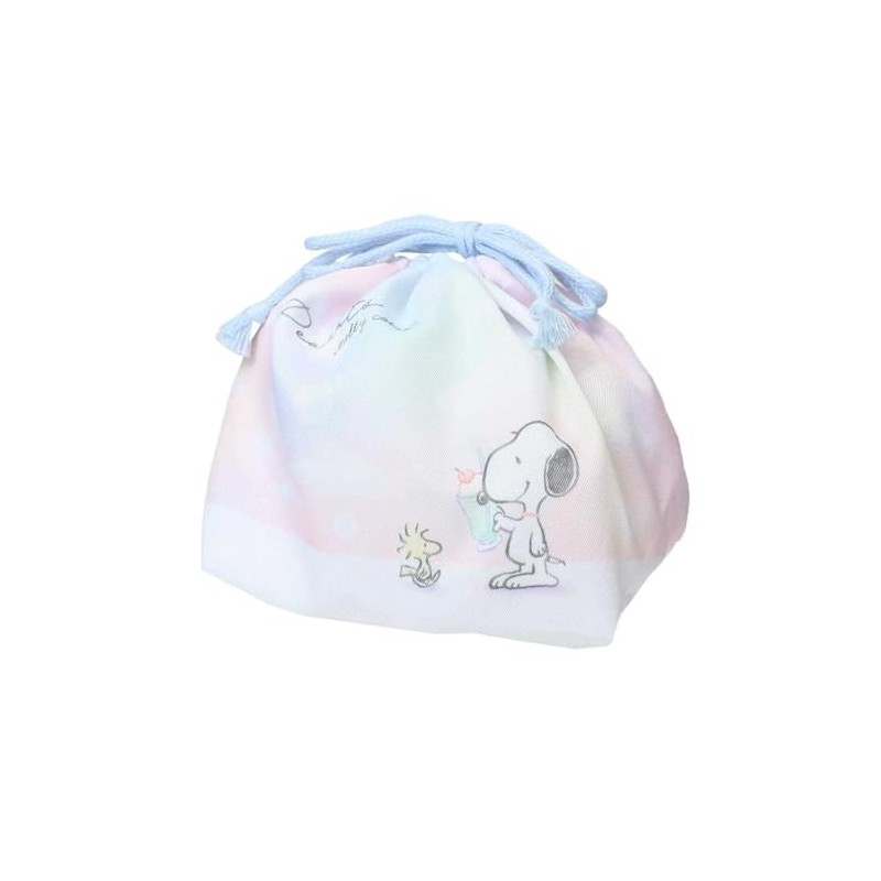 Snoopy Lunch Drawstring Lunch Box Kinchaku / Melting Bubble Peanuts