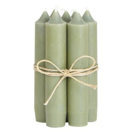 IB Laursen - Taper Candles - Small - Olive Green - Set of 8