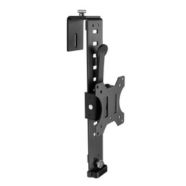 Mount-It! Black Office Cubicle Monitor Mount Bracket VESA Hanger Attachment Adjustable Clamp for 17 to 32 inch Screen, Hook Supports up to 17.6 lbs