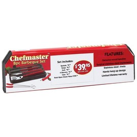 Chef-Master KTBQ7 8 Piece Barbeque Set in Carrying Case