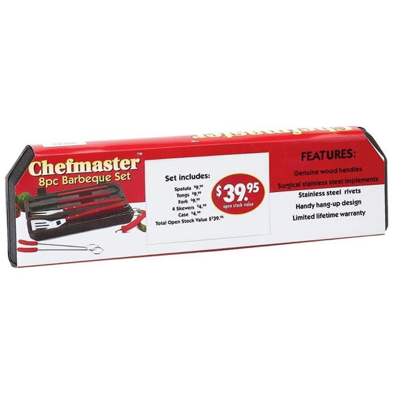Chef-Master KTBQ7 8 Piece Barbeque Set in Carrying Case
