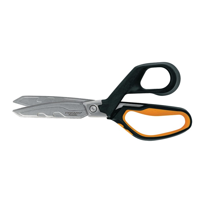Fiskars PowerArc Heavy-Duty Scissors, Up to 30% More Power, Length