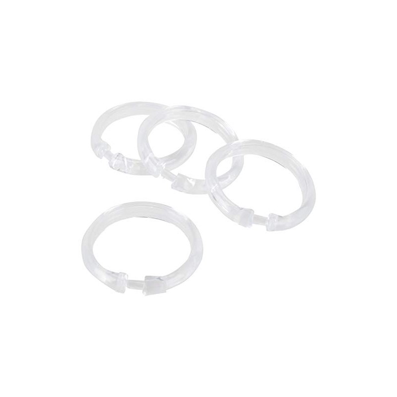 Rocky Mountain Goods Simple Spaces Clear Plastic Curtain Rings -