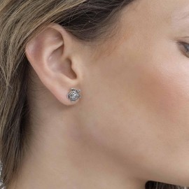 MATERIA by Matthias Wagner SO-151 Women's Turtle Earrings 925 Silver, Silver