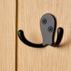 Aretro Hooks Hangers, Double Vertical Heavy Duty, Matt Black, Robe