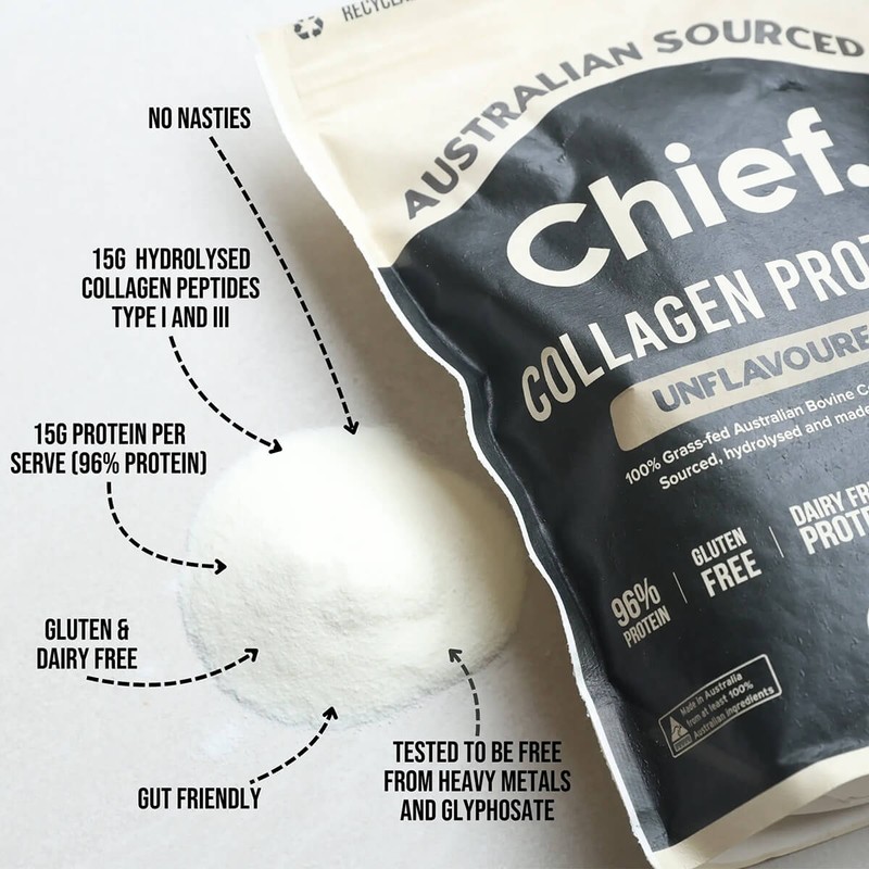 Chief Grass-Fed Collagen Protein Powder - Unflavoured, 450g