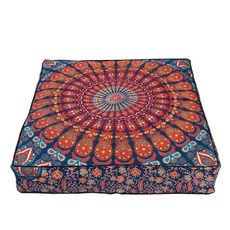 35" Mandala Large Floor Pillow Cover Meditation Cushion Seating Throw