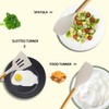 MIBOTE Silicone Cooking Kitchen Utensils Set with Holder, Wooden Handles