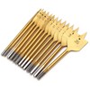 13Pcs 1/4in Hex Shank High Carbon Steel Flat Drill Bit