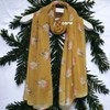 GFM® Robin Birds Print Christmas Scarf (.RN-09-MTD-Mustard)