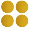 Mokoboho 4 Inch Round Felt and Cork Coasters (Yellow, 4)