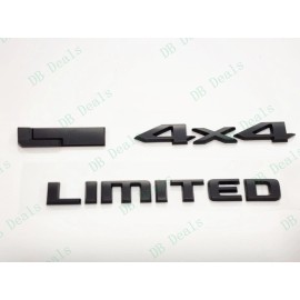 Grand Cherokee Matte Black Rear Limited 4X4 & L Emblems Letter 2021+ Jeep Grand Cherokee L WL