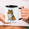 Huuraa Kaffeetasse Collie Comic Colli Geschenk 330ml Schwarz Collie Präsent