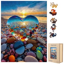 Wooden Puzzle for Adults, Wooden Jigsaw Puzzles for Adults, Unique Wood Animal Shaped Puzzles Adult with Exquisite Wooden Box (11.2 x 14.9in, 191pcs)