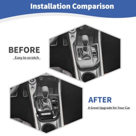 JOSHELA for Hornet Console Gear Shift Panel Trim Cover for Dodge Hornet 2024-Present Carbon Fiber Grain Interior Accessories 1pc