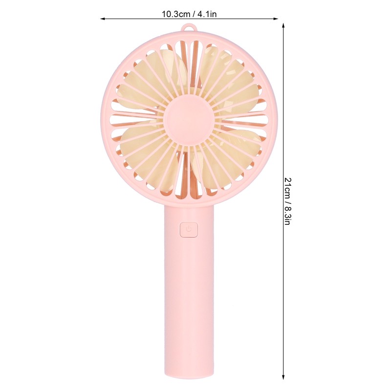Handheld Electric Fan 4‑Blade 3‑Speed Adjustable USB Rechargeable Cooling Tool